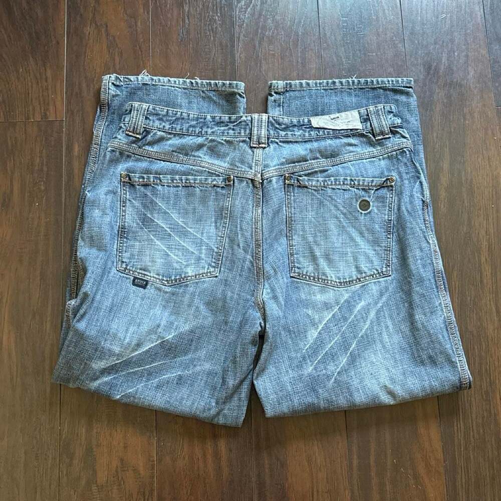 Enyce Y2K Vintage Wide Leg Baggy Denim Jeans Size 38